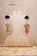 GIRAFFE SILVER - Orecchini Giraffa in Plexiglass e Acciaio