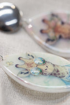 GIRAFFE SILVER - Orecchini Giraffa in Plexiglass e Acciaio