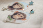 STAR MONKEY - Orecchini Scimmia in Plexiglass con stella in Acciaio argento