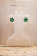 MINI FLOWER GOLD - Orecchini Fiorellino in Plexiglass tiffany e oro con accessorio in acciaio inossidabile