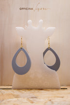 DOUBLE DROP - Orecchini pendenti in plexiglass e legno inciso acquistabili in coppia