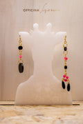 BLACK AND PINK - Orecchini pendenti asimmetrici in plexiglass