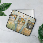CUSTODIA PER LAPTOP O NOTEBOOK CON STAMPA GATTI E FIORI