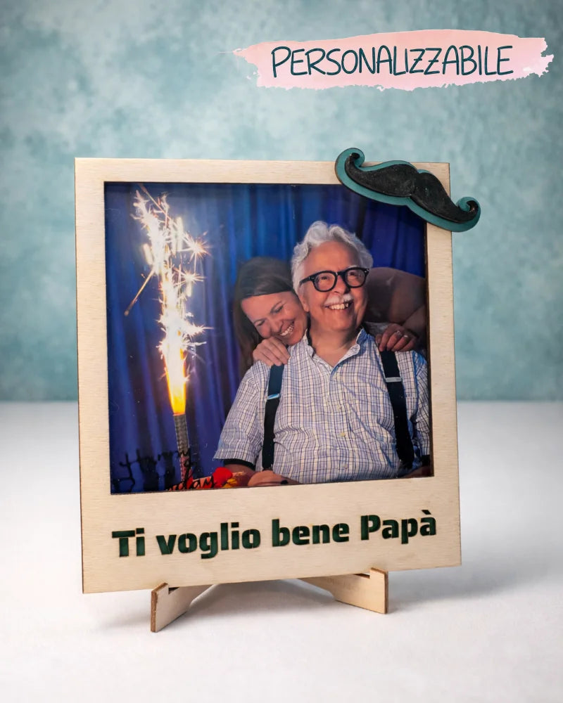 POLA FRAME - Cornice Foto Personalizzata Incisa su Legno