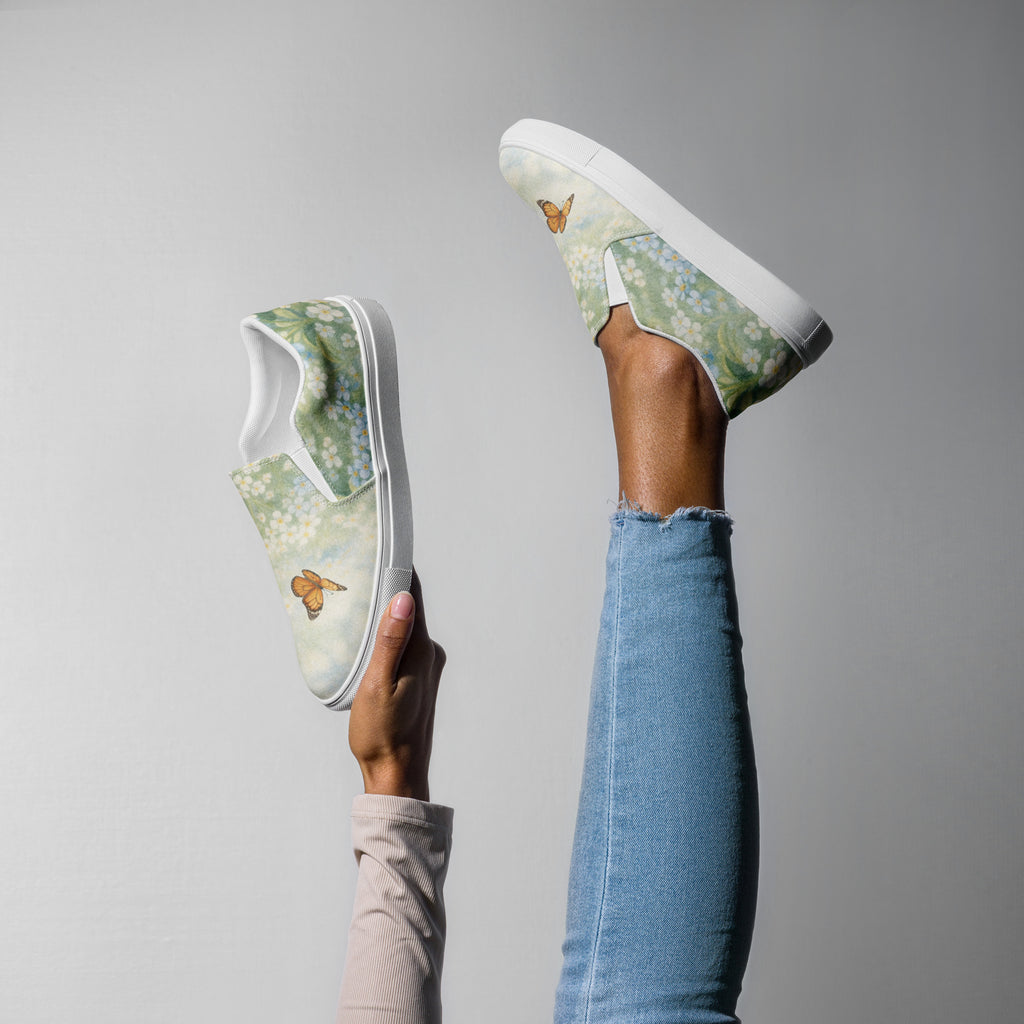 scarpe donna stampate nontiscordardimè farfalla